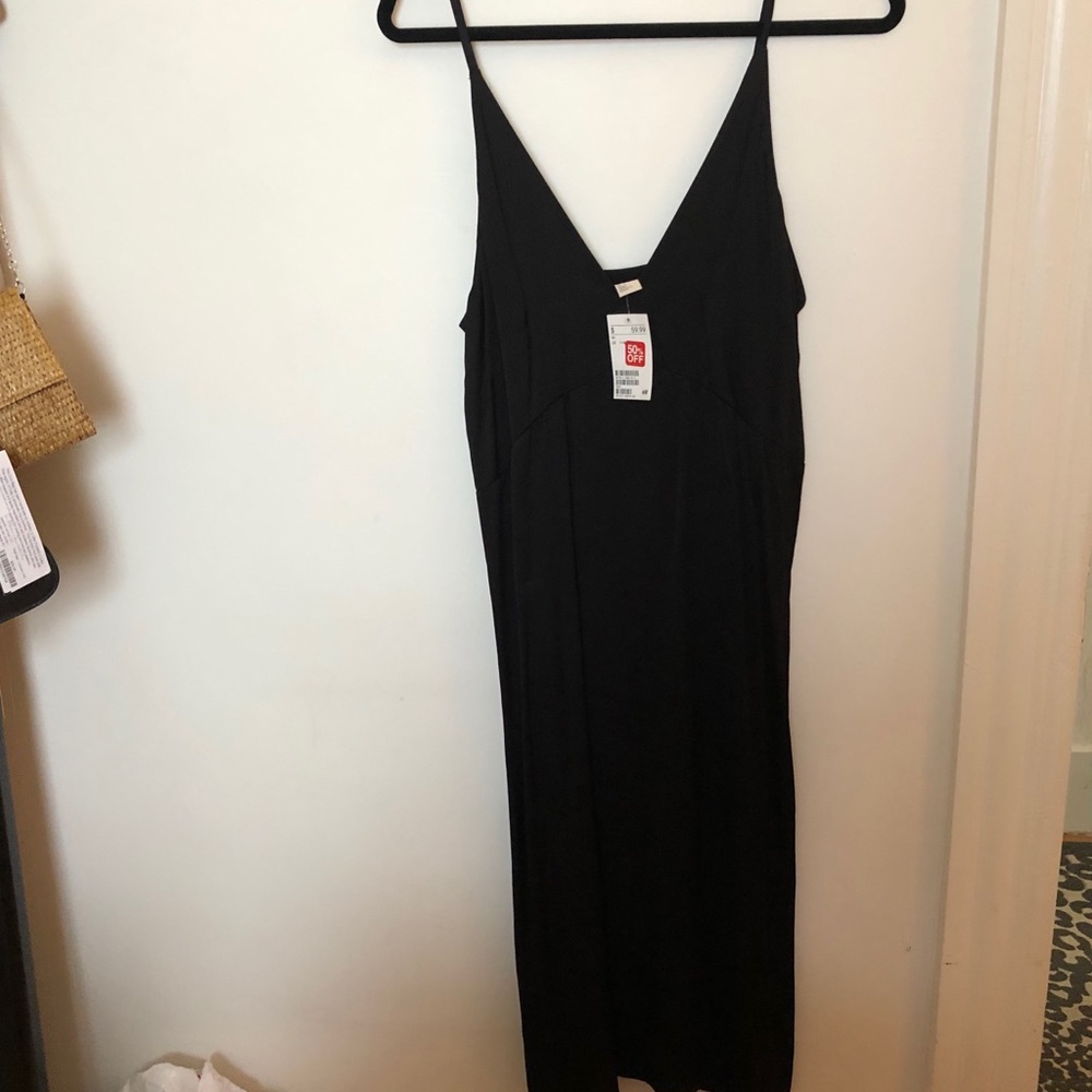 NEVER WORN black slip dress